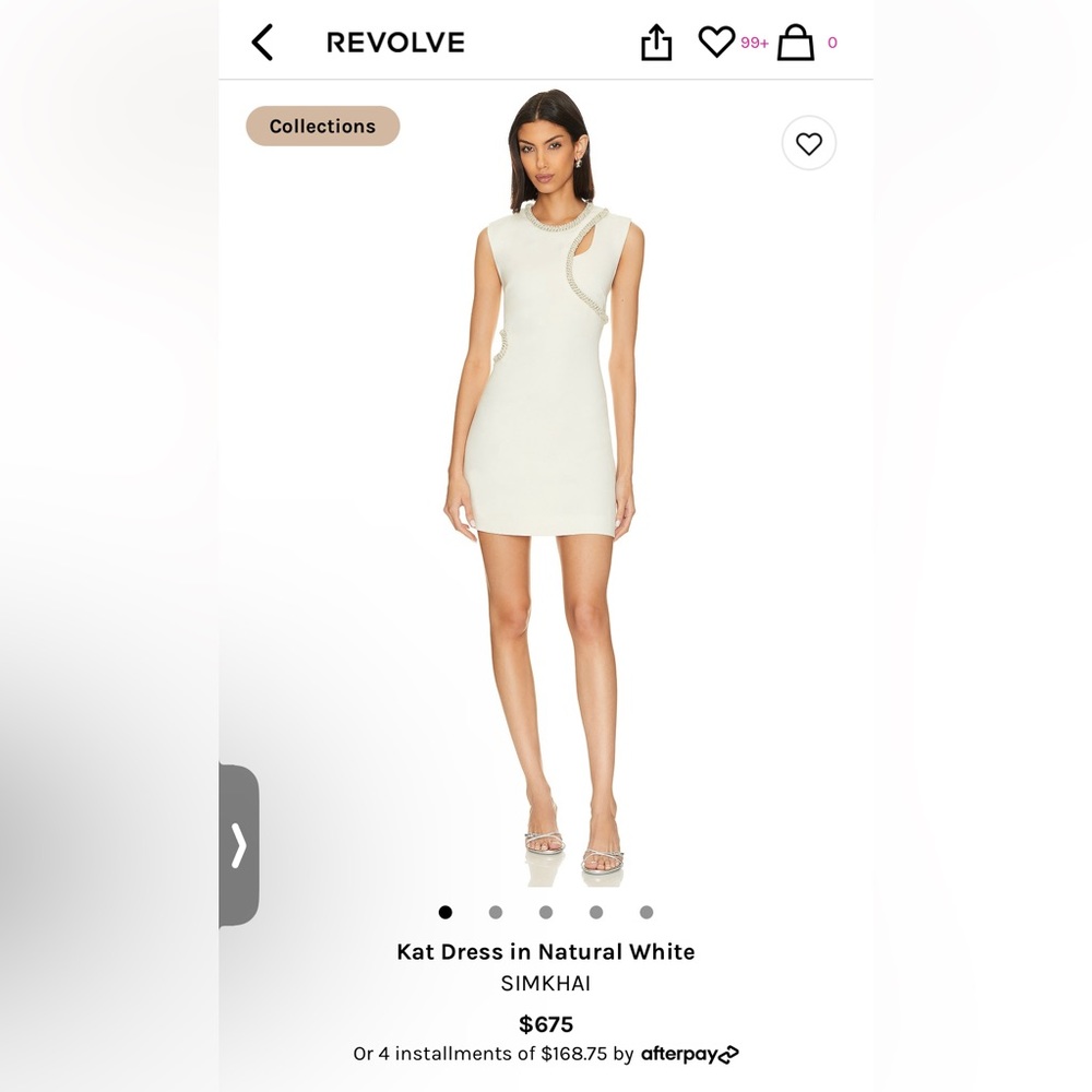 SIMKHAI Kat Dress in Natural Whitw